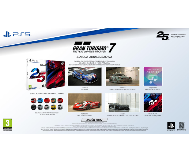POLYPHONY DIGITAL Gran Turismo 7 25th Anniversary Edition PS5 - 1458241 - zdjęcie 3